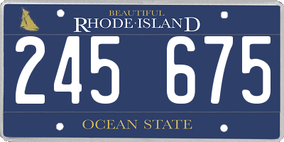 RI license plate 245675