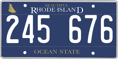 RI license plate 245676