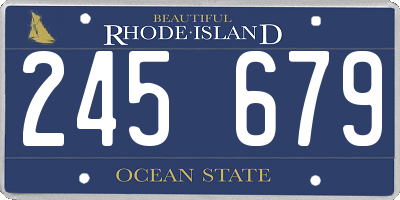 RI license plate 245679
