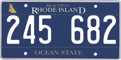 RI license plate 245682