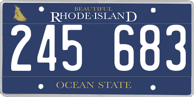 RI license plate 245683