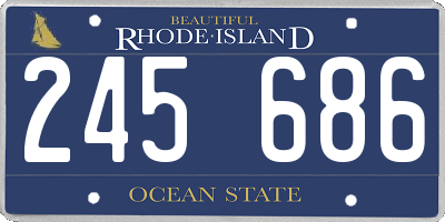 RI license plate 245686