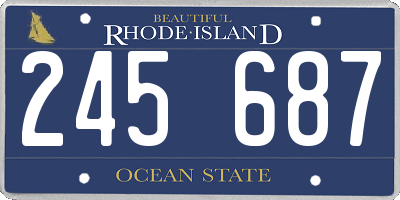 RI license plate 245687