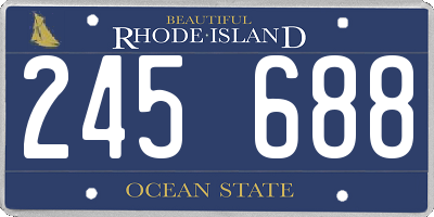 RI license plate 245688