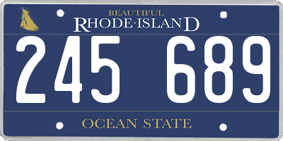 RI license plate 245689