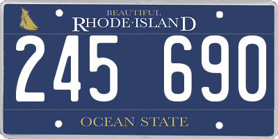 RI license plate 245690
