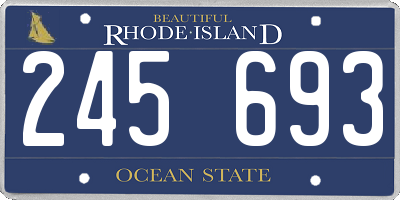 RI license plate 245693