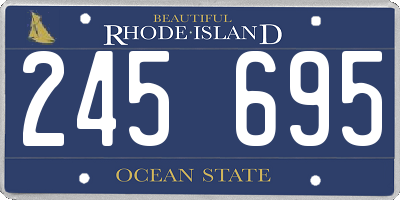 RI license plate 245695