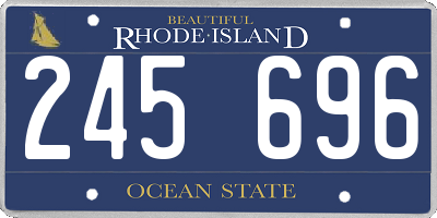RI license plate 245696