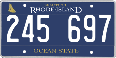 RI license plate 245697
