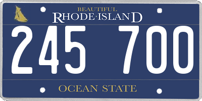 RI license plate 245700