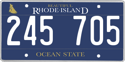 RI license plate 245705