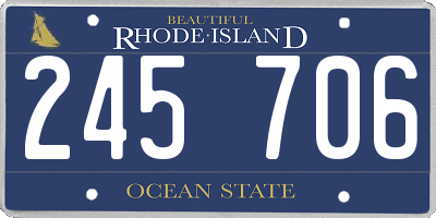 RI license plate 245706