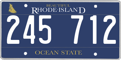 RI license plate 245712