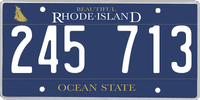 RI license plate 245713