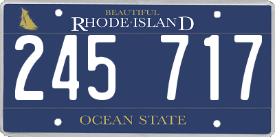 RI license plate 245717