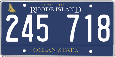 RI license plate 245718