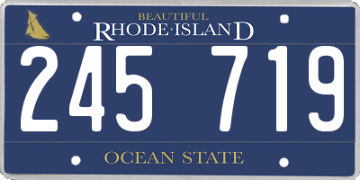 RI license plate 245719