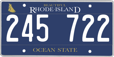RI license plate 245722