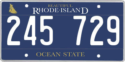 RI license plate 245729
