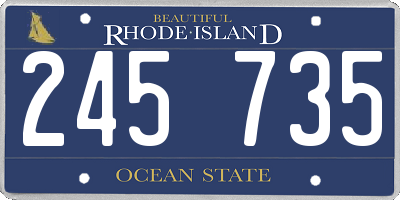 RI license plate 245735