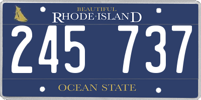 RI license plate 245737