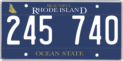 RI license plate 245740