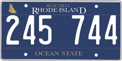 RI license plate 245744