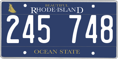 RI license plate 245748