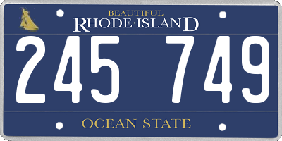 RI license plate 245749