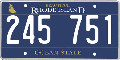 RI license plate 245751