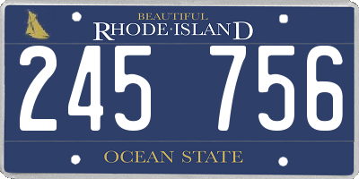 RI license plate 245756