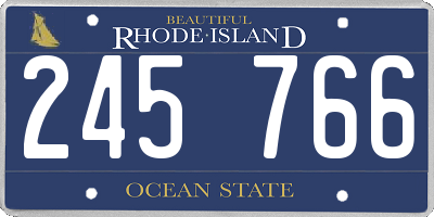 RI license plate 245766
