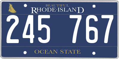 RI license plate 245767