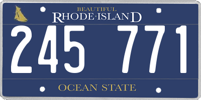RI license plate 245771