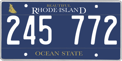 RI license plate 245772