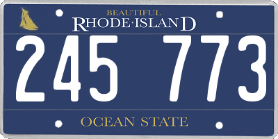 RI license plate 245773