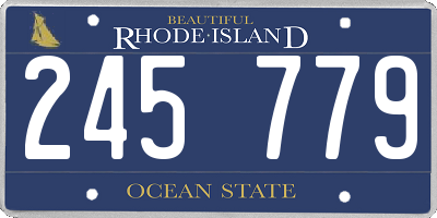 RI license plate 245779