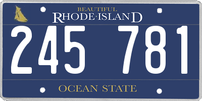 RI license plate 245781