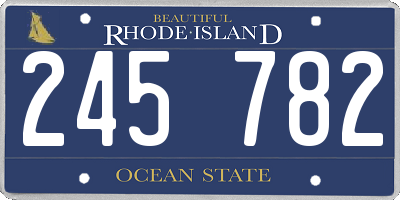 RI license plate 245782