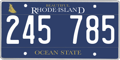 RI license plate 245785