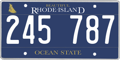 RI license plate 245787