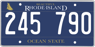 RI license plate 245790