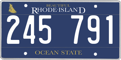 RI license plate 245791
