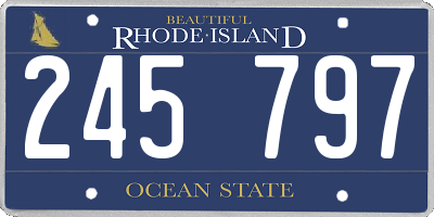 RI license plate 245797