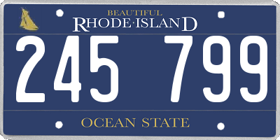 RI license plate 245799