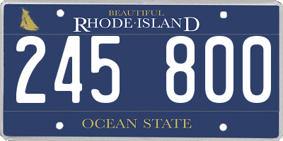 RI license plate 245800