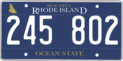 RI license plate 245802