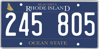 RI license plate 245805