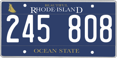 RI license plate 245808